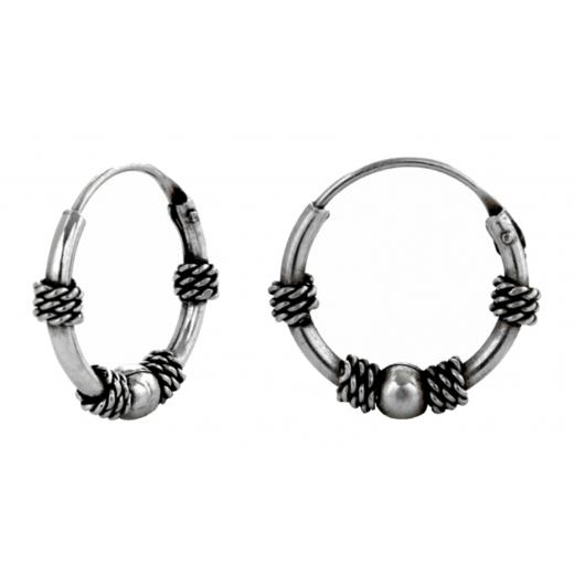 Kalina - Hoops silver ball (earrings in silver)