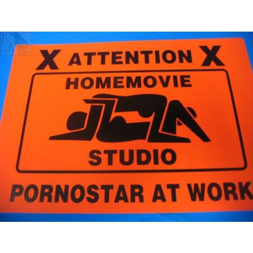 Pornostar at Work /Türschild)