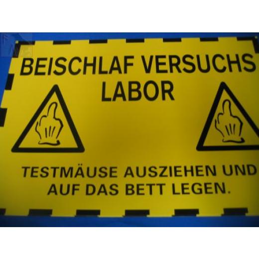BEISCHLAF VERSUCHS LABOR (Türschild)
