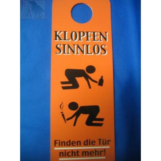 Klopfen sinnlos, finden die Tür nicht mehr! (Türschild)