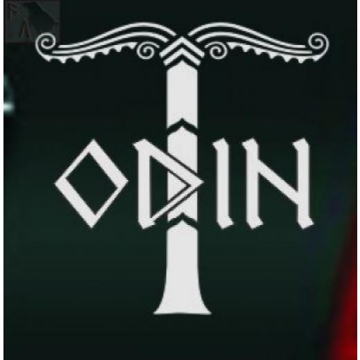 Odin mit Irminsul (Autoaufkleber)