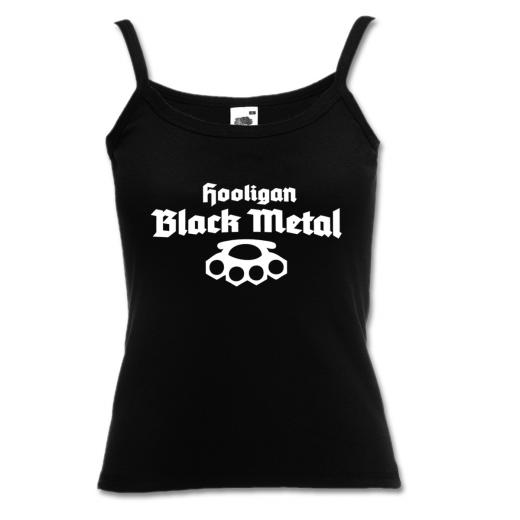Hooligan Black Metal Girly Spaghetti-Träger-Shirt