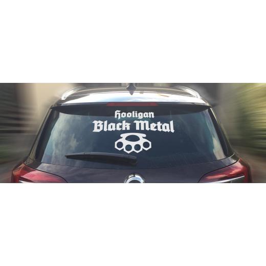 Hooligan Black Metal Rear Window Sticker