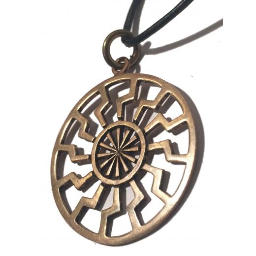 Black Sun - big (Pendant in Bronze)