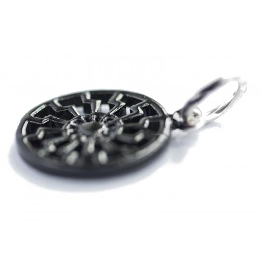 Black Sun - small black (Pendant in silver)