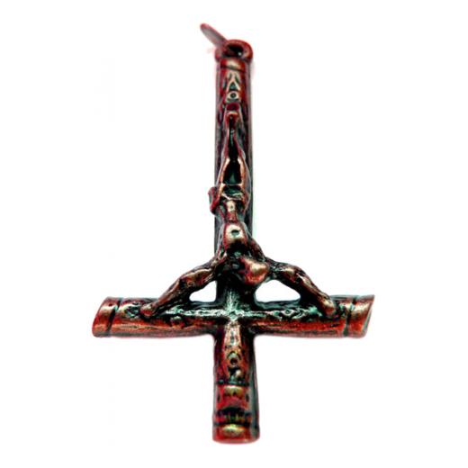 Inverted Cross (Kettenanhänger in Altbronze)