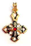 Vendte Kors Valkyrie (Kettenanhänger in Gold)