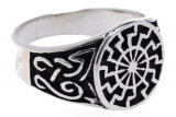 Schwarze Sonne - Siegelring (Ring in Silber)