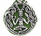 keltischer Cernunnos (Kettenanhänger in Silber)