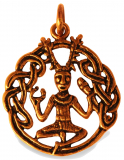 keltischer Cernunnos (Kettenanhänger in Bronze)