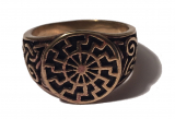 Schwarze Sonne - Siegelring (Ring in Bronze)