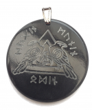 Odins Raben 3 (Kettenanhänger aus Horn)