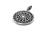 Black sun with Viking knot (Pendant in silver)