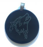Wolfs magic 2-Sided (Pendant from horn)
