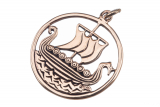Svold - Small dragon ship (Pendant in Bronze)