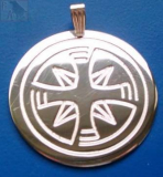 Stern der Lichtelfen (Kettenanhänger - Messing)