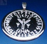 Schutzsiegel Lebensrune Algiz (Kettenanhänger - Messing)