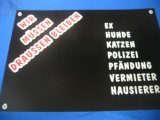 Wir müssen draussen bleiben (Türschild)