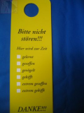 Bitte nicht stören! (Türschild)