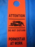 Pornostar at Work (Türschild)