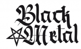 Black Metal + Pentagramm [hoch] Autoaufkleber