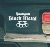 Hooligan Black Metal Car Sticker