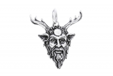 Green Man Cernunnos - Kettenanhänger in Silber