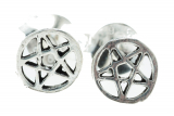 Pentari - pentagram in a circle (studs in silver)
