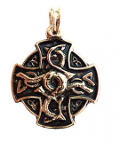 Drachenkreuz (Kettenanhänger in Gold)