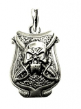 Piratenschild (Kettenanhänger in Silber)