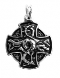 Dragon Cross (Pendant in silver)