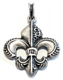 Fleur de Lys M (Kettenanhänger in Altsilber)