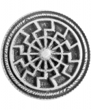 Sonnenrad (Zierniete in Altsilber)