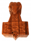 Thors Hammer - RAM - Widderkopf (Schmuckdose aus Holz)