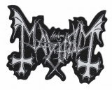 Mayhem - Logo (weiß) Aufnäher