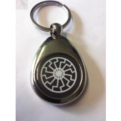 Black Sun (Key ring with trolley coin in silver)