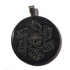 Om Lotus (Pendant from Horn)