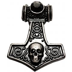 Skull Hammer (Kettenanhänger in Altsilber)