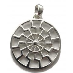 Black sun - sun wheel (Pendant in Silver)