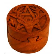 Deer & Pentagram (wooden jewelery box)