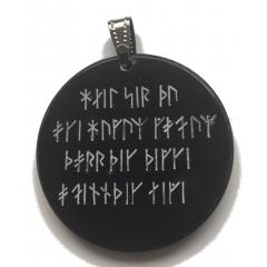 Runes Amulet Rabenzauber (Pendant from Horn)