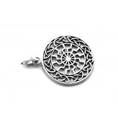 Black sun with Viking knot (Pendant in silver)