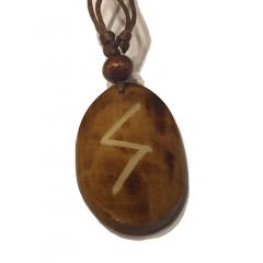 Sowilo Rune - Pendant of Bone (Brown)