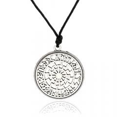 Black Sun in the Rune Circle (Pendant in Silver)
