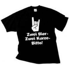 Pommesgabel - Zwei Bier, zwei Kurze. Bitte! (T-Shirt)