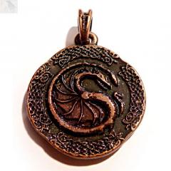 DRACHE Altbronze (Kettenhänger)