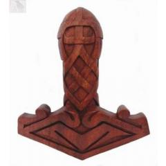 Thors Hammer Viking (Holz, Handgeschnitzt)