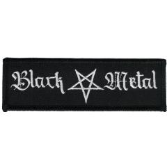 Black Metal + Pentagramm [lang] (Aufnäher)