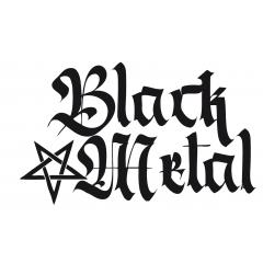 Black Metal + Pentagramm [hoch] Autoaufkleber