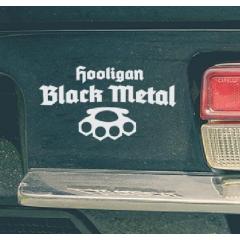 Hooligan Black Metal Car Sticker